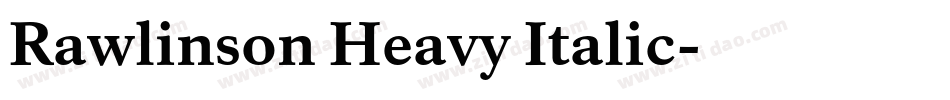 Rawlinson Heavy Italic字体转换
